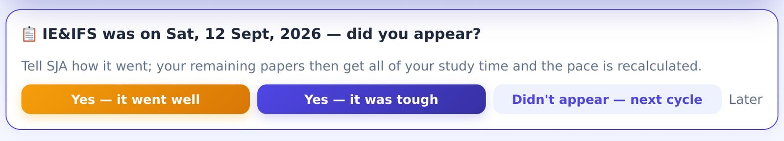 The morning after a paper: did you appear, and how did it feel? Your remaining papers then get all of your study time.